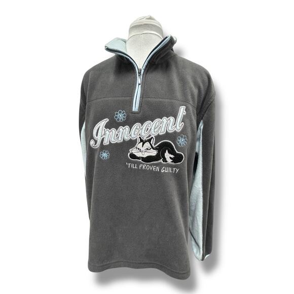 Looney Tunes Women's 1/4 Zip Mock Neck Fleece Pullover, size XL - Picture 3 of 13